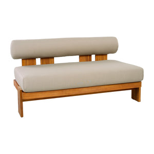 English Elm Patio Acacia Wood Loveseat and Coffee Table Set for Outdoor Lounge Spaces N776P387848D
