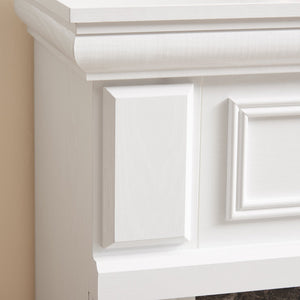 English Elm Only Mantel White 41.34"W x 14"D x 40"H — Smooth 3D-Design Mantel with Realistic Flame Effects, Classic Style W2275P389685