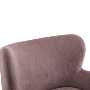 English Elm Christopher Knight Home® - Lucia Velvet Wingback Armchair with Pocket Spring Cushion, Mid-Century Birch Legs, Luxe Comfort Light Purple 31.5 L x 30.75 W x 30.5 H N776P205426P
