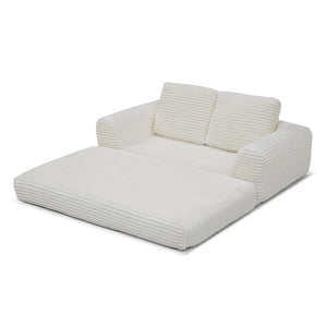 English Elm 2-in-1 Corduroy Futon Loveseat Sleeper Modular Floor Couch for Studio Living Rooms Beige W1117P415675