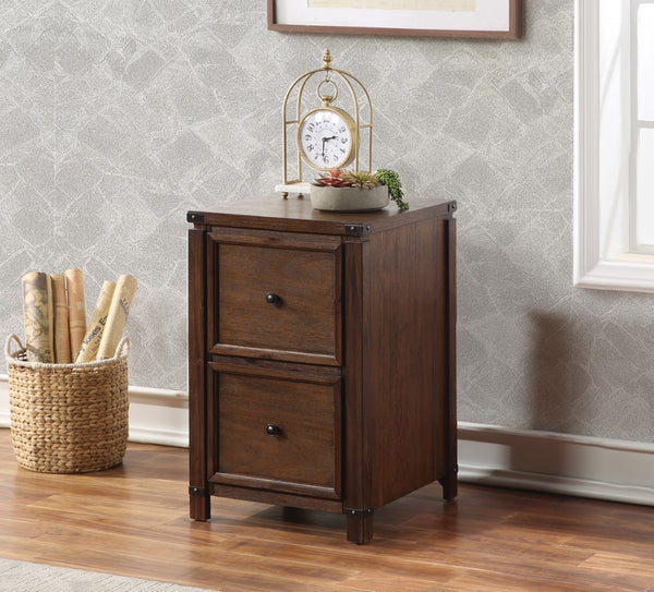 OSP Home Furnishings Baton Rouge File Cabinet Brushed Walnut