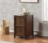 OSP Home Furnishings Baton Rouge File Cabinet Brushed Walnut