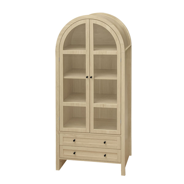 English Elm 70.28" Tall Arched Kitchen Pantry - Stylish Farmhouse Cabinet With Adjustable Shelves For Versatile Storage W688P204443