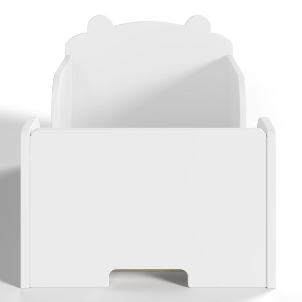 English Elm Toddler Bear Shaped Pine Floor Bed Low Profile Frame Safe Rounded Edges Kids Room White W1580P373252