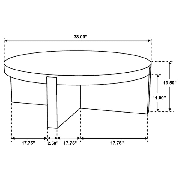 English Elm Alexander Round Solid Mango Wood Coffee Table - Elegant Low-Profile Design For Modern Living Rooms B062P299799