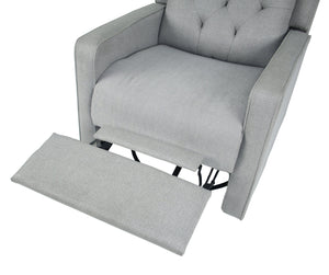 English Elm Swivel Manual Motion Glider Recliner with Diamond Tufted Back, Square Arms & 360° Comfort Rotation DARK GREY 31 L x 30 W x 26 H B089P240469