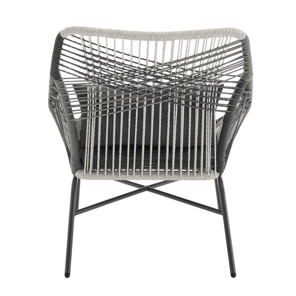 English Elm Ashland 5-Piece Outdoor Conversation Set with UV-Resistant Waterproof Fabric, Rustproof Steel Frame Grey B365P398241