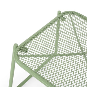 English Elm Christopher Knight Home® - ELBA Modern Mesh Shell Chat Set with Powder-Coated Iron Frame, Retro Minimal Outdoor Seating Green N775P250740G