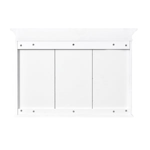 English Elm 40" Medicine Cabinet with Mirror, 6 Adjustable Shelves, Wall-Mounted Bathroom Organizer, White Modern Design N710P264317K