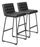 Pago Barstool - Set of 2 Black 110069 Zuo Modern