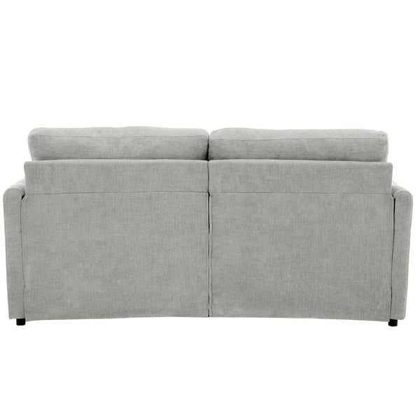 English Elm 68.1" Cozy Upholstered Loveseat Sofa with Double-Layer Cushions, Deep Seating, Chenille Comfort & Support LIGHT GREY N719P251496R