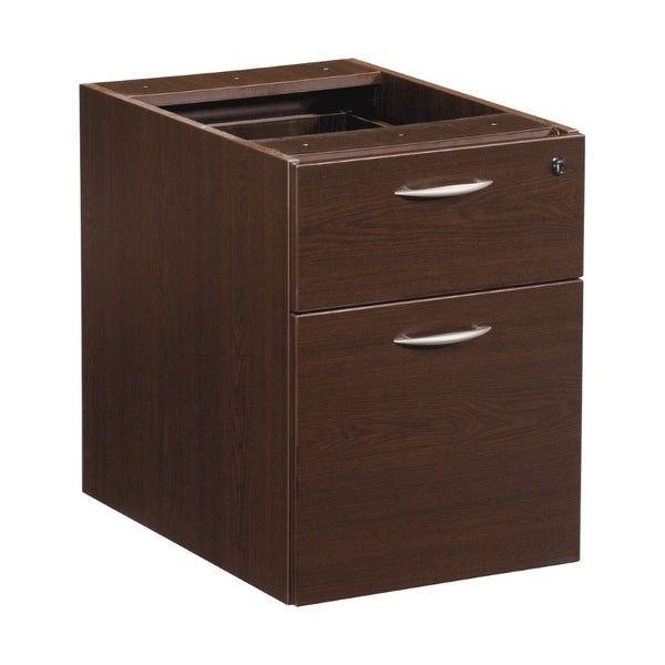 OSP Home Furnishings Napa Under Desk Filing Pedestal with Locking Casters for Home or Office Use 18"D Espresso NAP-76-ESP