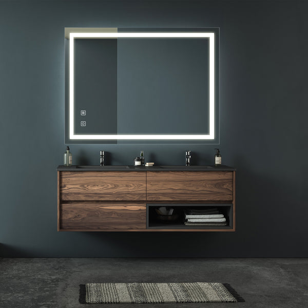 English Elm 32x24inch LED Vanity Mirror with Anti-Fog, Dimmable Touch & Wall Switch, CRI95, IP54, 3000-6000K W1992P210431