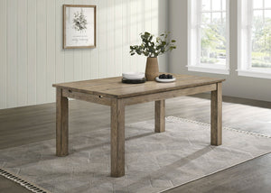 English Elm 87-inch Solid Rubberwood Extendable Farmhouse Dining Table Seats Eight in Warm Oak B016P446376