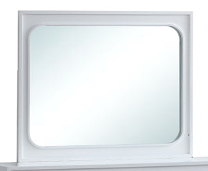 English Elm Milan Modern Bedroom Wall Mirror with Slim Low Profile Crisp Finish for Contemporary Spaces White B078P497946