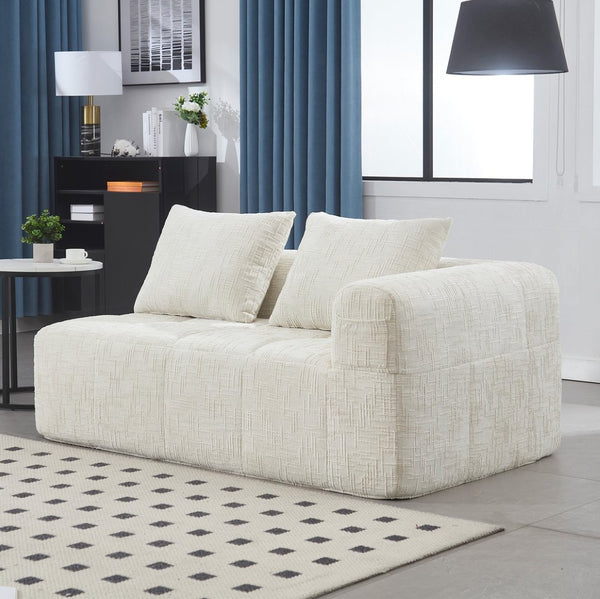 English Elm United Chenille Loveseat Sofa - Versatile Minimalist Sleeper For Cozy Living Room & Small Spaces W1568P255133-GIGA