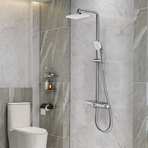 English Elm Triple Function Wall Mounted Shower System with Rainfall Handheld and Copper Body W2071P227920