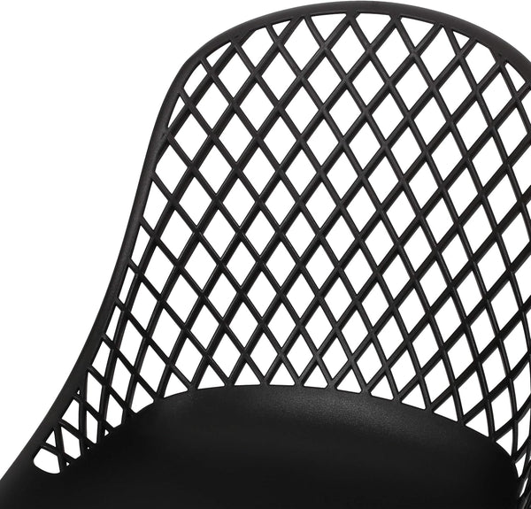 English Elm Christopher Knight Home® - LILY Weather-Resistant Outdoor Dining Chairs Set of 4 — Durable Polypropylene Mesh Design for Patios Black 28 L x 26 W x 19.75 H N776P243071B