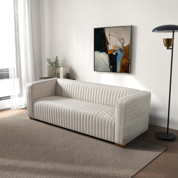 English Elm Elara Performance Velvet Sofa Low Profile Contemporary Living Room Seating B183P255304