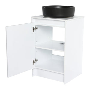 English Elm 20" Freestanding Vanity with Ceramic Sink Soft Close Storage Glossy White Bath W999S00386