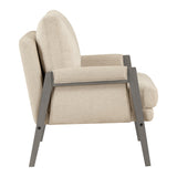 OSP Home Furnishings Amari Wood Frame Armchair Linen