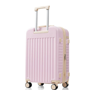 English Elm Luggage 3 Piece Abs Hard Shell Set with Usb Port Front Access and Spinner Wheels Pink N726P307555P