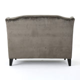 Christopher Knight Home® - Noble House - Leora Modern Glam Tufted Velvet Wingback Loveseat