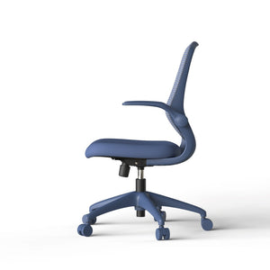 English Elm Ergonomic Mesh Back Task Chair with Flip Armrests High Density Foam Seat 500lb Capacity Blue W5280P464458