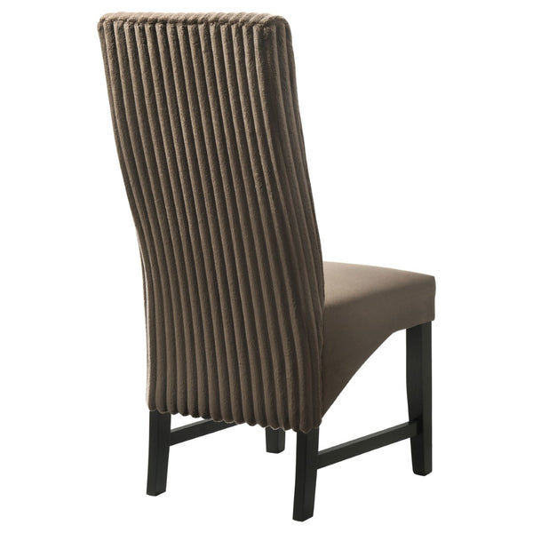 English Elm Dempsey Corduroy and Velvet Upholstered Dining Chairs with Tall Back Set of 2 Chocolate B062P440299