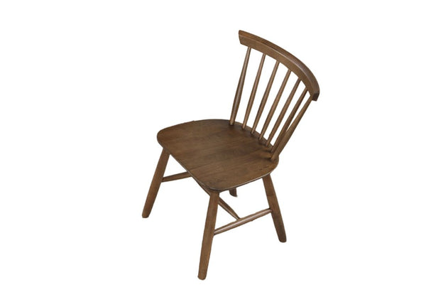 English Elm Mid-Century Upholstered Side Chair Pair with Rubberwood Frame, Curved Backrest and Cozy Seat Cushioning Walnut 23 L x 23 W x 28 H B2741P406730