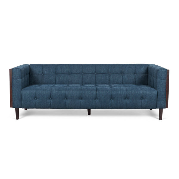 English Elm Christopher Knight Home® - 69871.00A_69871.00B Navy Blue 3-Seater Sofa - Contemporary Mid-Century Design With Plush Comfort N771P225911U_N771P225927U