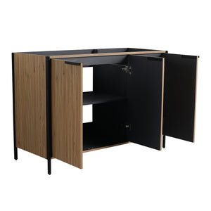 English Elm 48" Freestanding Bathroom Vanity with Integrated Basin Design, Soft-Close Hinges, Adjustable Shelf, Water-Resistant Finish W999P251008