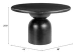 Hals Dining Table Black 110227 Zuo Modern