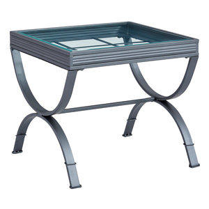 English Elm Steve Silver - Emerson 3-Piece Silver Metal Table Set - Powder-Coated Cocktail + 2 End Tables, Rust-Resistant Finish B081P157680