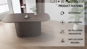 English Elm 62.4" Extendable Mdf Dining Table Mid-century Industrial Style with Bold X Metal Legs W2189S00839