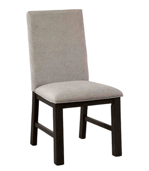 English Elm Transitional Westerham Arm Chair Set of 2 — Dark Cherry wood, upholstered comfort, gold-capped legs elegance Antique Black,Gray 40 L x 14 W x 19 H B2741P408856