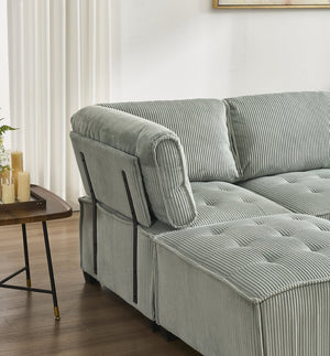 English Elm United Modular Sectional Sofa - U-Shaped Reversible Chaise Couch For Stylish Living & Comfort W1568S00152-GIGA