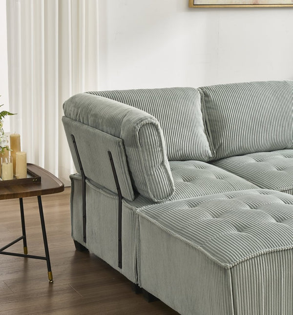 English Elm United Modular Sectional Sofa - U-Shaped Reversible Chaise Couch For Stylish Living & Comfort W1568S00152-GIGA