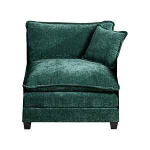 English Elm Cloud Modular Sectional Seat Chenille Upholstered Lounge Sofa for Living Room Apartment Green W1143P310506