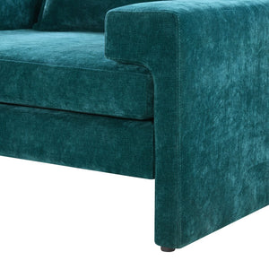 English Elm Christopher Knight Home® - Chenille Oversized Armchair with Thick Cushion and Wide Armrests, Ergonomic Back for Cozy Living Spaces Green N763P314419F