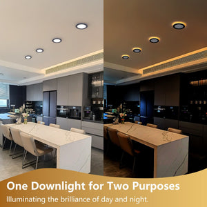 English Elm 6 Pack Slim Canless Wafer Ceiling Lights Dimmable 5cct Selectable for Any Room W2312P416003
