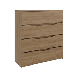 English Elm Natural Oak Four Drawer Dresser Minimalist Low Profile Bedroom Storage Piece B062P476874