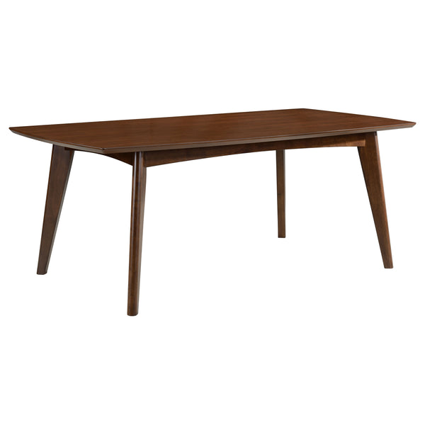 English Elm Marcella Dark Walnut Mid-Century Rectangle Dining Table with Nostalgic Clean Lines, Solid Wood Finish B062P350424