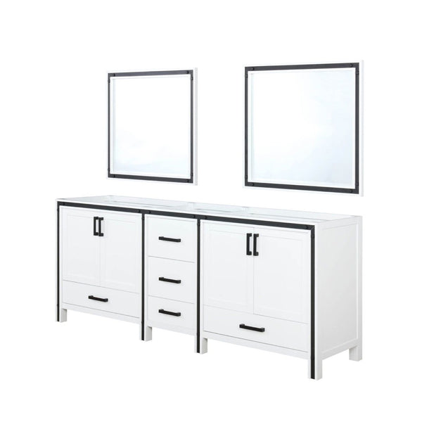 English Elm White Double Bath Vanity Set With Two Mirrors – Ample Storage, Quick Installation & Classic Design B2731S00586-GIGA