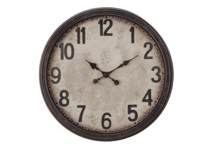 English Elm Clocks, 20" Antique Brown Wall Clock - Timeless Style With Quiet Movement For Any Room Decor B2710P287084