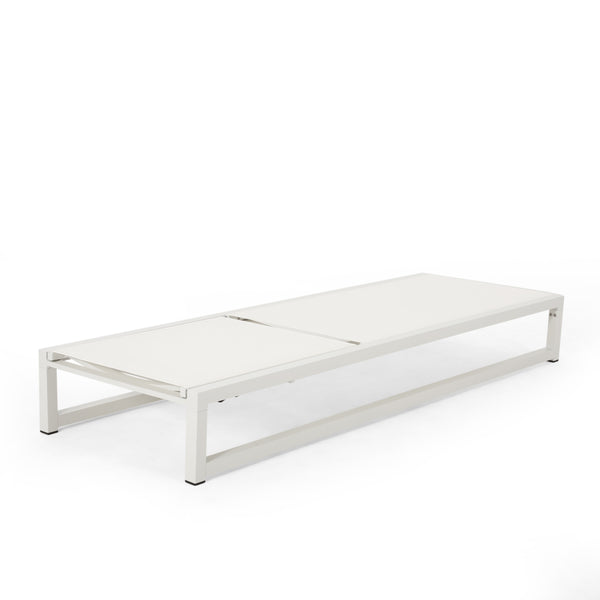 English Elm Christopher Knight Home® - Venice Chaise Lounge - Adjustable, Lightweight, Weather-Resistant Poolside Comfort With Mesh Seating 61698.00WWHIMP2