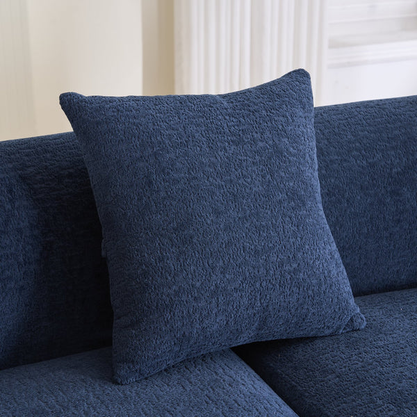 English Elm Compression Compression Sponge Sofa Curved Modular Sectional with 30D High-Density Chenille Sleeper for Cozy Apartment Living Room Comfort and Safe Rounded Design Navy Blue W2231S00030