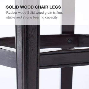 English Elm Bar Stools Set Of 2 - 29.5" Brown Leather & Hardwood Frame, Stylish Comfort For Home Bars & Dining W2195P290198