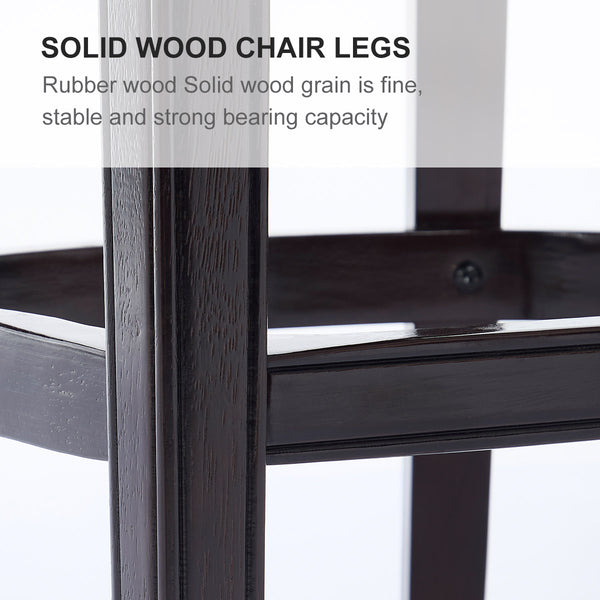 English Elm Bar Stools Set Of 2 - Stylish Brown Leather & Wood Design, 26" Height, Perfect For Dining & Bars W2195P290197