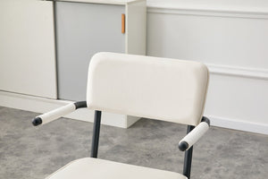English Elm Dining Chairs Set of 2 Velvet Upholstered with Hangable Arms and Metal Legs W3493P449270